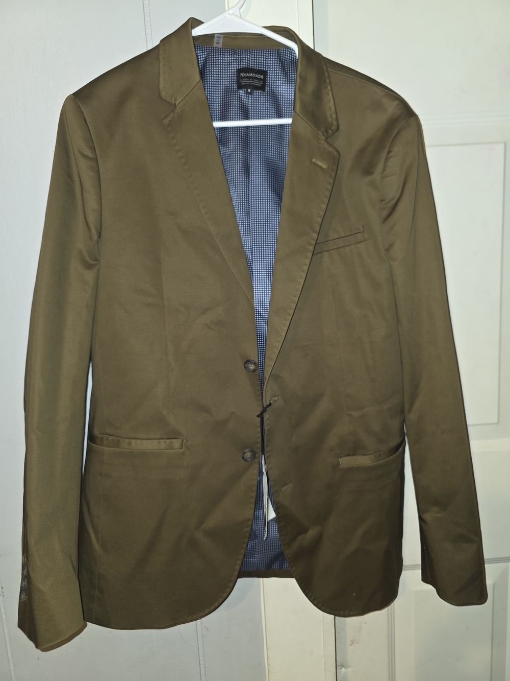 Saco Blazer 7 Diamonds Man Size M New Green Oliva Slim